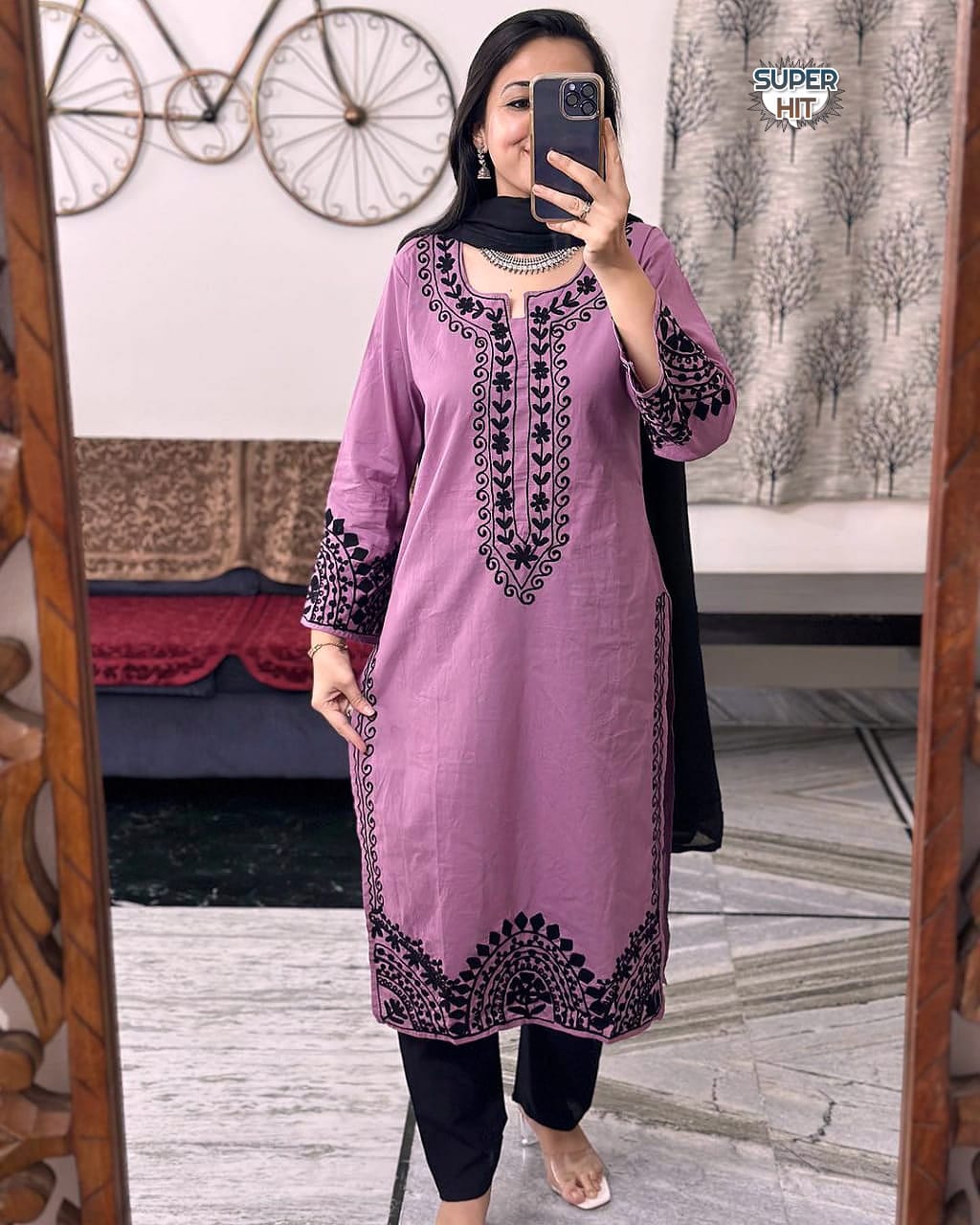 Kalaai Cotton Embroidery Kurti With Bottom Dupatta Wholesale Shop In Surat
